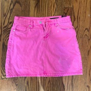 BLANKNYC hot pink denim skirt